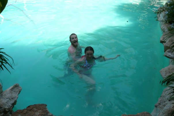 The cenote pool at Genesis Eco-Oasis — our backyard for the week